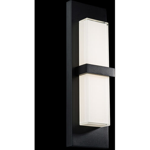 WAC Lighting WS-W21116-40-BK Bandeau LED 16 inch Black Outdoor Wall Light  in 4000K, dweLED