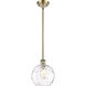 Ballston Athens Water Glass LED 8 inch Antique Brass Mini Pendant Ceiling Light