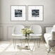 Imprint Blue and Black and Metallic Framed Art