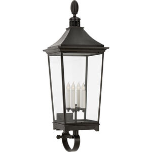 Rudolph Colby Rosedale Classic 4 Light 52 inch French Rust Outdoor Wall Lantern, Large Tall