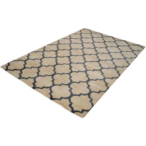Wego 60 X 36 inch Black with Natural Rug, Handwoven