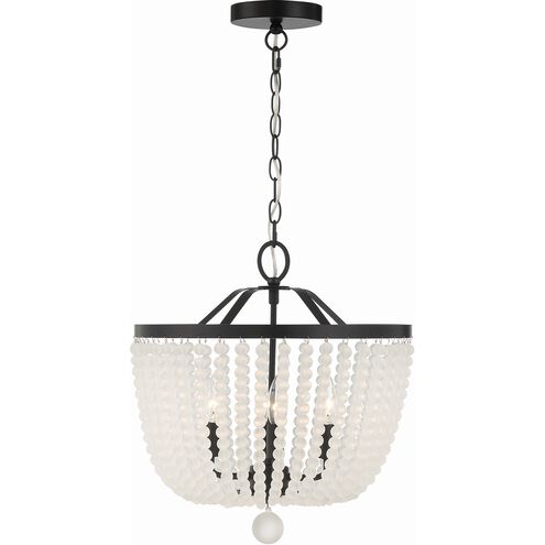 Rylee 4 Light 16.5 inch Matte Black Mini Chandelier Ceiling Light