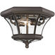 Monterey/Georgetown 2 Light 11 inch Bronze Outdoor Ceiling Mount