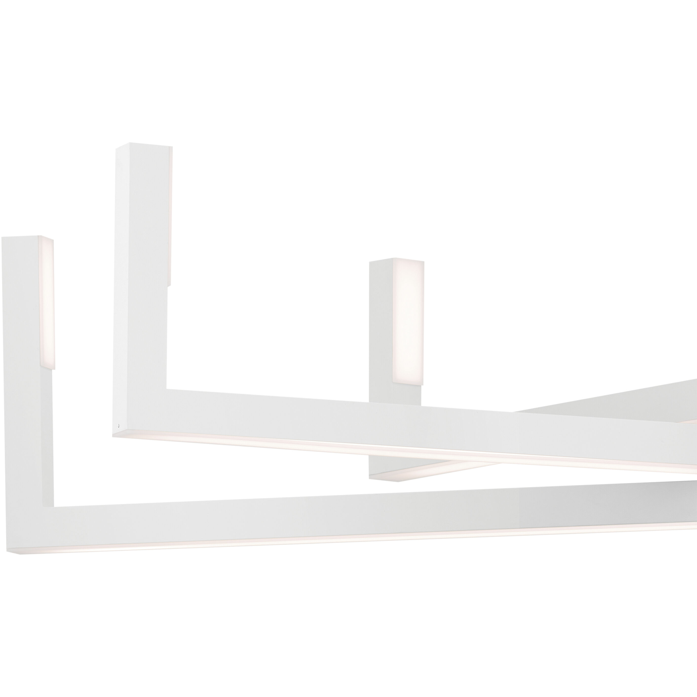 Priam LED 38 inch White Chandelier Ceiling Light, Medium