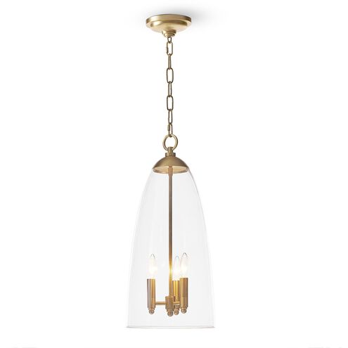 Maiden 3 Light 10.5 inch Natural Brass Pendant Ceiling Light