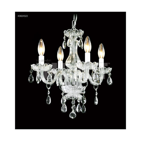 Mini Crystal 4 Light 14 inch Silver Crystal Chandelier Ceiling Light