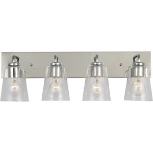 Miles 4 Light 25 inch Chrome Vanity Light Wall Light, Extra Large