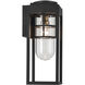 Hone 1 Light 18 inch Black Textured Outdoor Wall, Medium