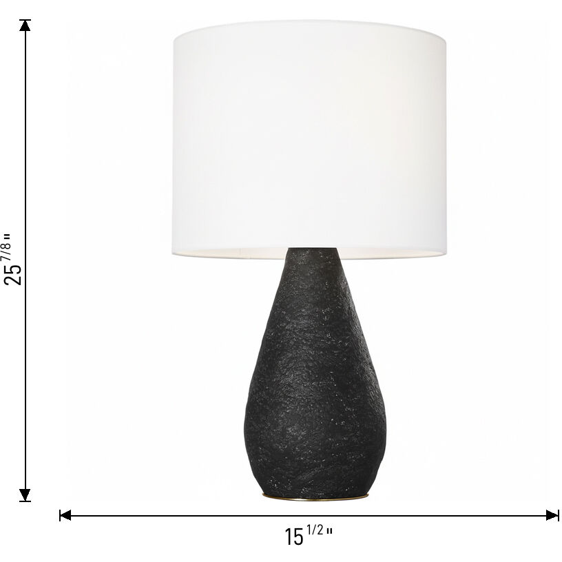 ED Ellen DeGeneres Breccia 25.88 inch 60 watt Black Wash Table Lamp Portable Light