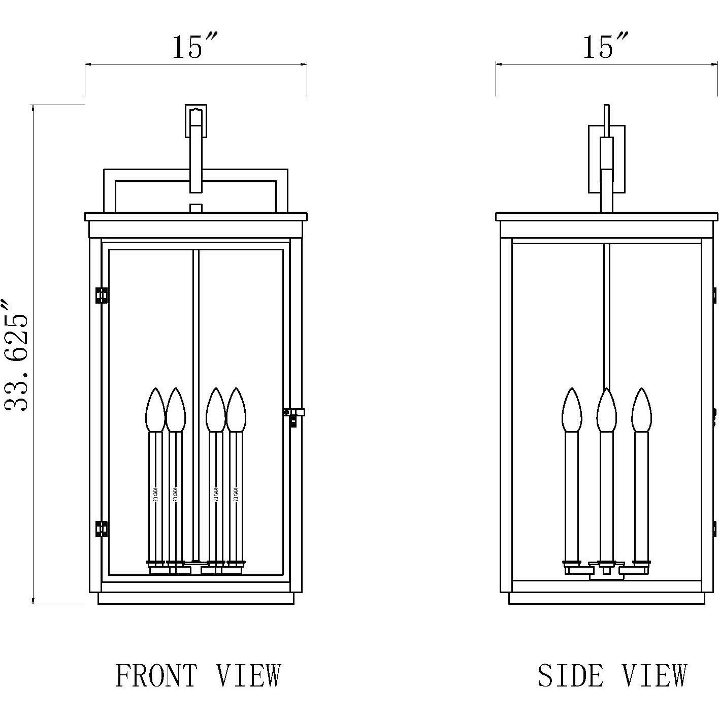 Hartwell 6 Light 15 inch Sand Black Outdoor Chain Mount Ceiling Fixture