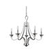 Michelle 5 Light 28 inch Polished Nickel Chandelier Ceiling Light