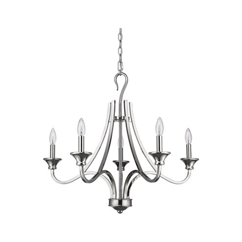Michelle 5 Light 28 inch Polished Nickel Chandelier Ceiling Light