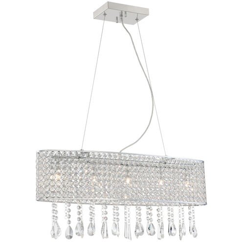 Mckayla 5 Light 28 inch Chrome Chandelier Ceiling Light