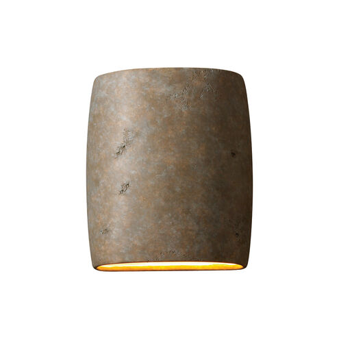 Ambiance LED 8 inch Hammered Polished Brass ADA Wall Sconce Wall Light in Hammered Brass, 1000 Lm LED, Small