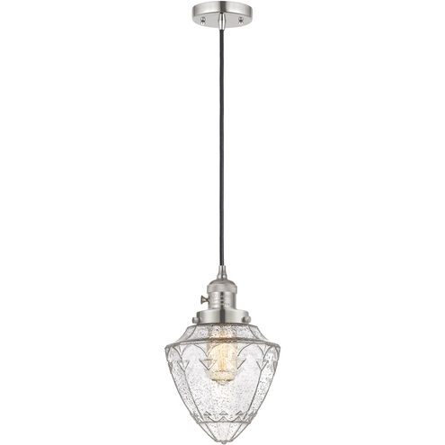 Franklin Restoration Bullet LED 7 inch Polished Nickel Mini Pendant Ceiling Light in Seedy