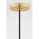 Sloan 1 Light 7 inch Aged Brass Pendant Ceiling Light