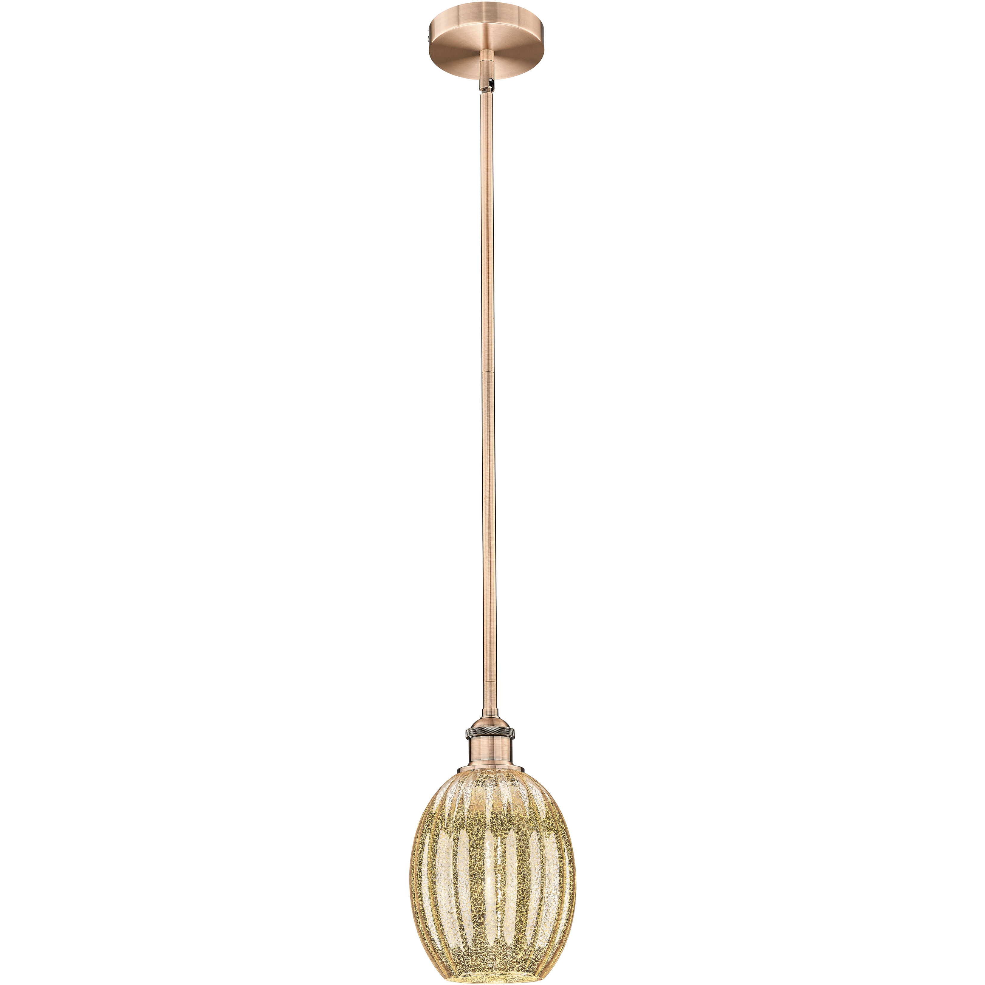 Edison Preston 1 Light 6.25 inch Antique Copper Mini Pendant Ceiling Light in Mercury