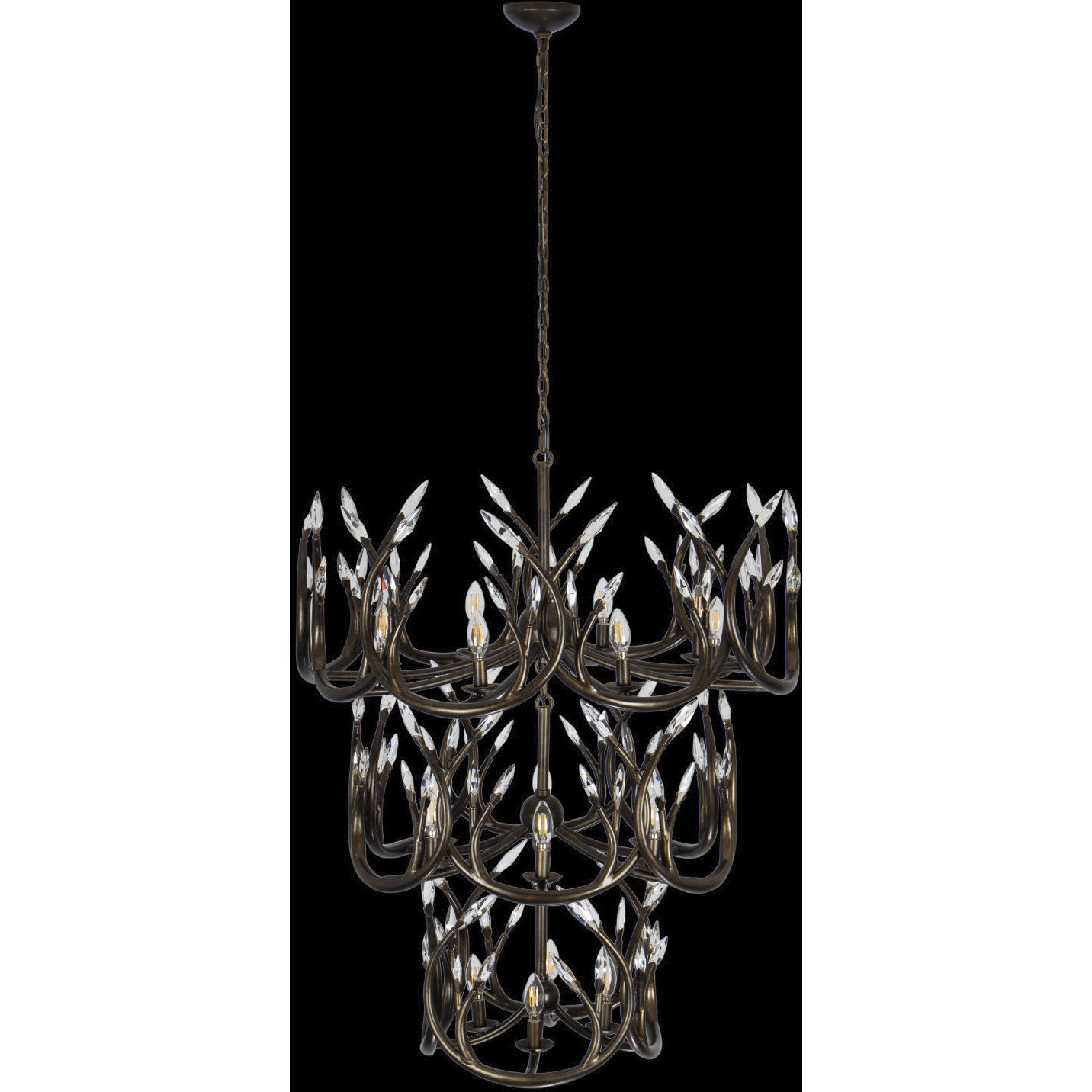 Chalet 18 Light 34 inch New English Bronze Dark Pendant Ceiling Light