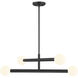 Contemporary LED 30 inch Matte Black Chandelier Ceiling Light