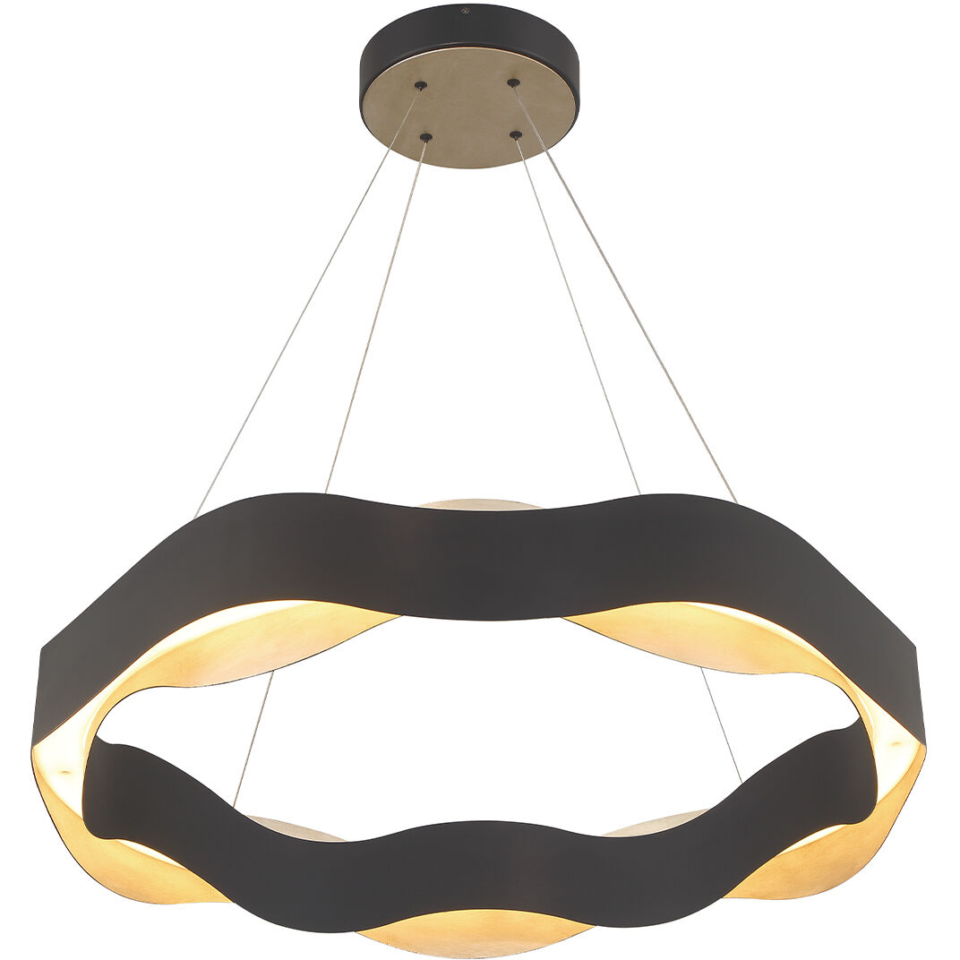 Vaughan LED 33.5 inch Silver and Black Chandelier Ceiling Light