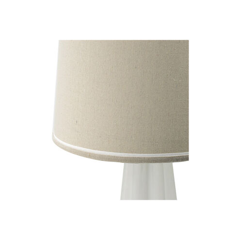 Five Point Star Column 30 inch 100.00 watt White/Gold Table Lamp Portable Light