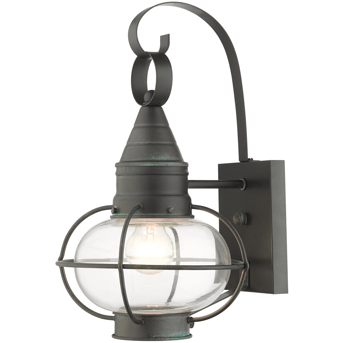 Newburyport 1 Light 14.75 inch Charcoal Outdoor Wall Lantern