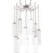 Ledgestone LED 13.5 inch Beige Silver Swag Multi-Pendant Ceiling Light in 2700K LED, Rectangular Chain