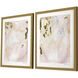 Gold Planet Pink and Metallic Framed Art