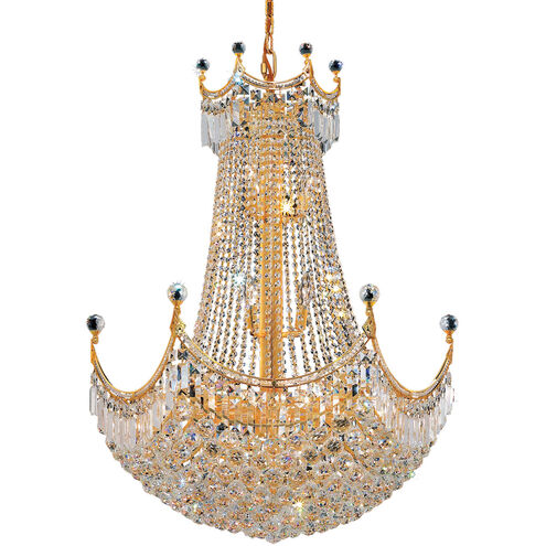 Corona 24 Light 30 inch Gold Dining Chandelier Ceiling Light in Royal Cut