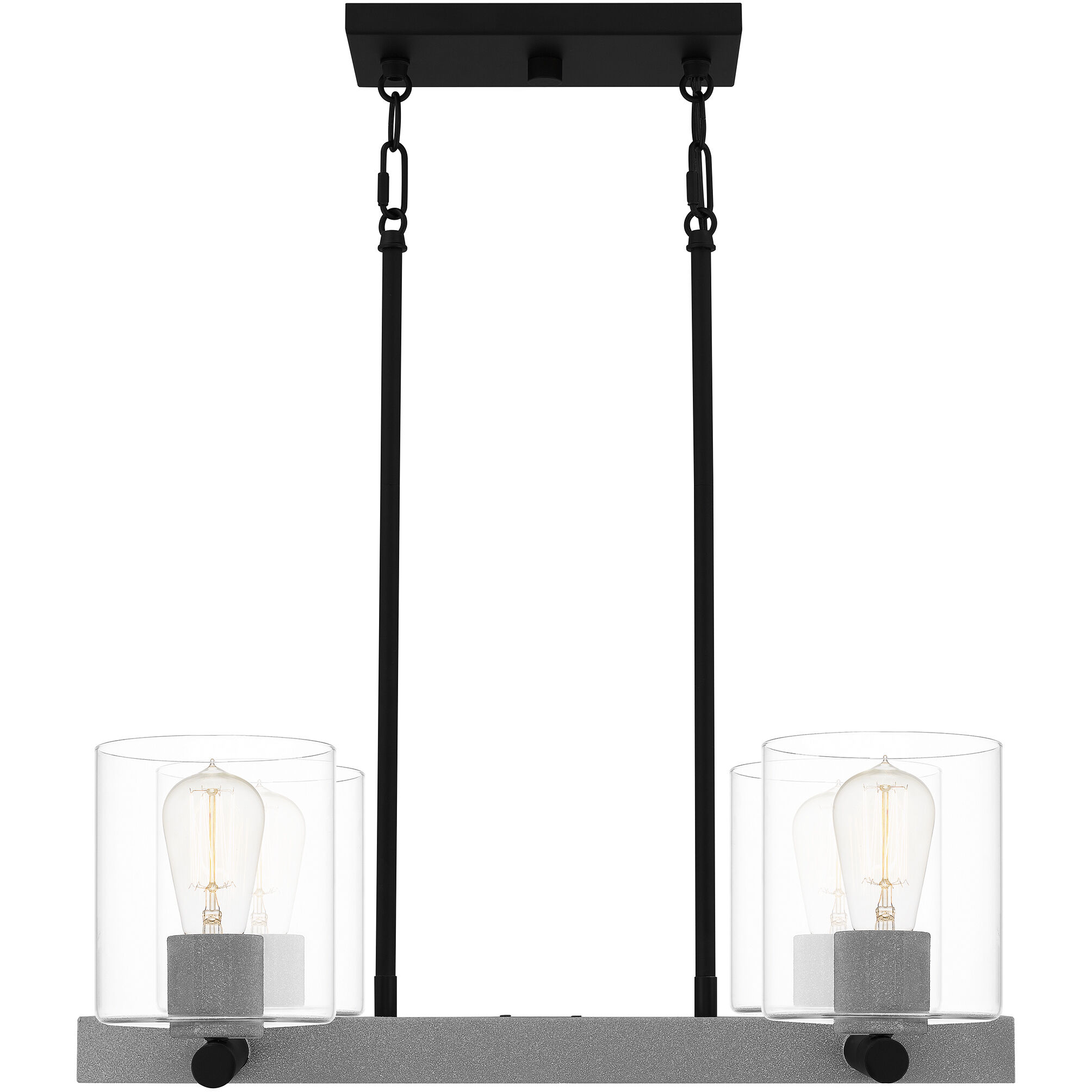 Caldwell 4 Light 22.5 inch Matte Black Island Light Ceiling Light