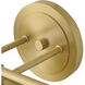 Bowie 3 Light 22.5 inch Lacquered Brass Vanity Light Wall Light