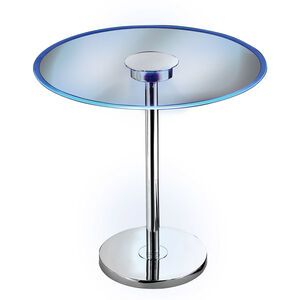 Spectral 20 inch Chrome Glass Table With Color Changing Leds Side Table