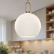 Alora Mood Soji 1 Light 9.88 inch Aged Gold Pendant Ceiling Light in Matte Opal Glass