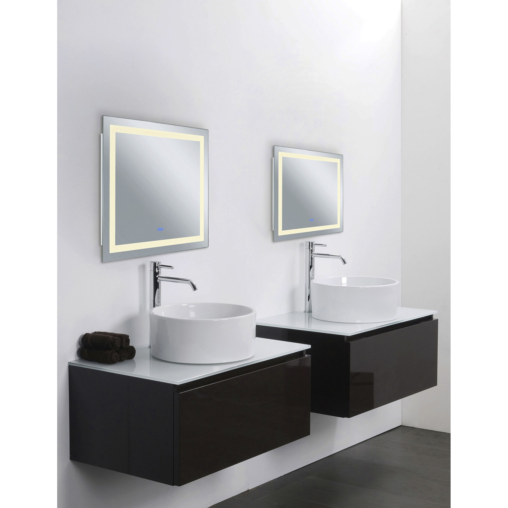 Abril 36 X 35.5 inch Matte White Mirror, Square