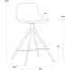 Andres 35.5 inch Belfast Koala Grey Swivel Counter Stool, Swivel
