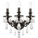 Milano 3 Light 8.5 inch Heirloom Bronze Wall Sconce Wall Light in Heritage