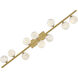 Selene LED 55 inch Lacquered Brass Chandelier Ceiling Light in Swirled, Linear & Oval