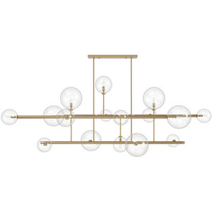 Delilah LED 37 inch Aged Brass Chandelier Ceiling Light