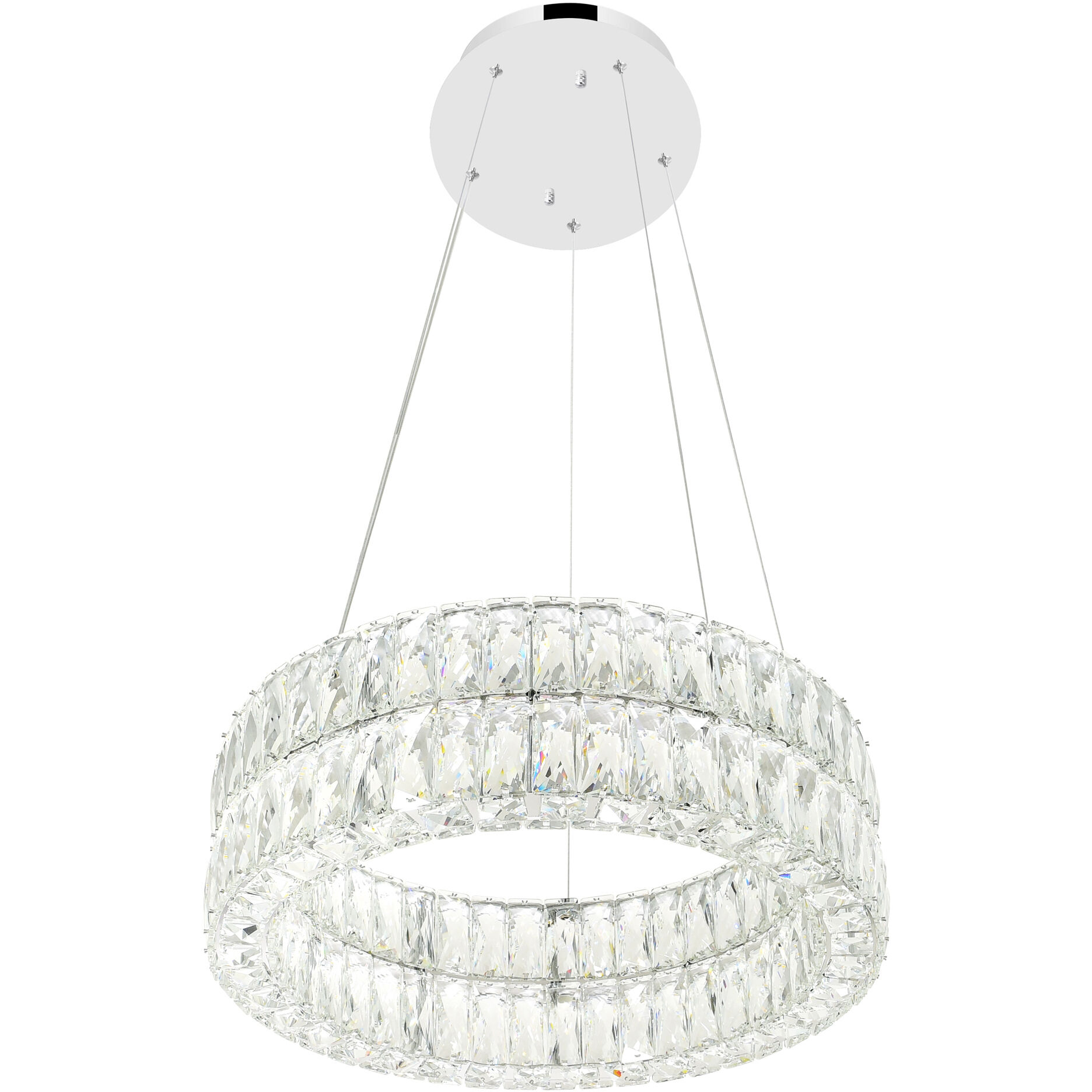 Madeline LED 20 inch Chrome Down Chandelier Ceiling Light