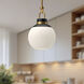 Alora Mood Copperfield Pendant Ceiling Light in Aged Gold, Matte Opal Glass