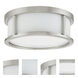 Odeon 2 Light 13 inch Brushed Nickel Flush Mount Ceiling Light