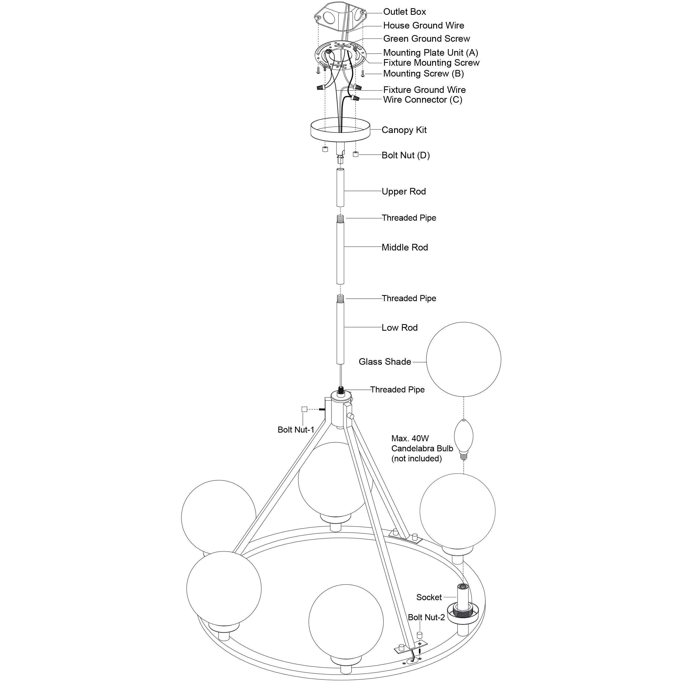 Lander LED 28.25 inch Matte Black Chandelier Ceiling Light
