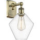 Ballston Cindyrella LED 8 inch Antique Brass Sconce Wall Light in Clear Glass