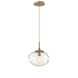 Nova Incandescent 1 Light 10 inch Gilded Brass Pendant Ceiling Light in Amber