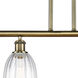 Ballston Brookfield LED 48 inch Antique Brass Island Light Ceiling Light in Clear Glass, Ballston