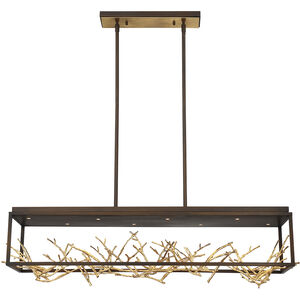 Aerie Linear Chandelier Ceiling Light in Gold and Black