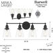 Barwell 4 Light 33 inch Coal Black Bath Vanity Light Wall Light