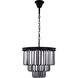 Sydney 9 Light 20 inch Matte Black Chandelier Ceiling Light, Urban Classic