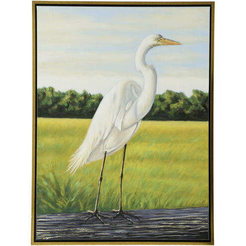 White Egret 48 X 36 inch Oil Painting
