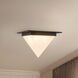 Mineral 1 Light 11.13 inch Urban Bronze and Alabaster Flush Mount Ceiling Light in Alabaster Shade